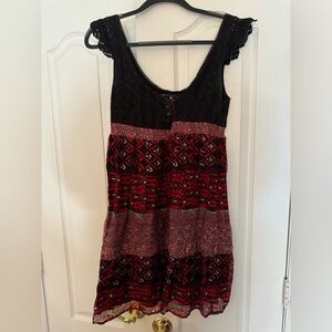 Red and Black Free People Dress